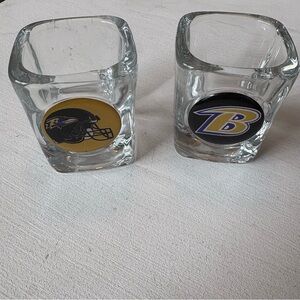 Baltimore ravens, Maryland, shot glasses, barware, Birdtown, b-more, party